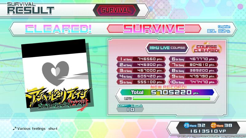 MIKU LIVE course clear